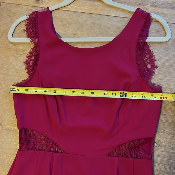 BCBCMaxAzria Red Lace Karey Long Dress - Picture 10 of 11